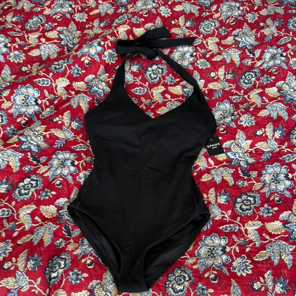 NWT SPANX Black One Piece Swimsuit
